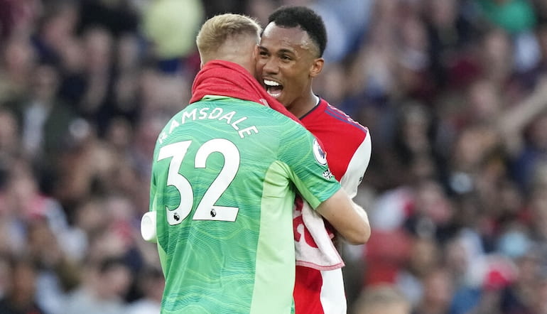 Arsenal goalie Aaron Ramsdale