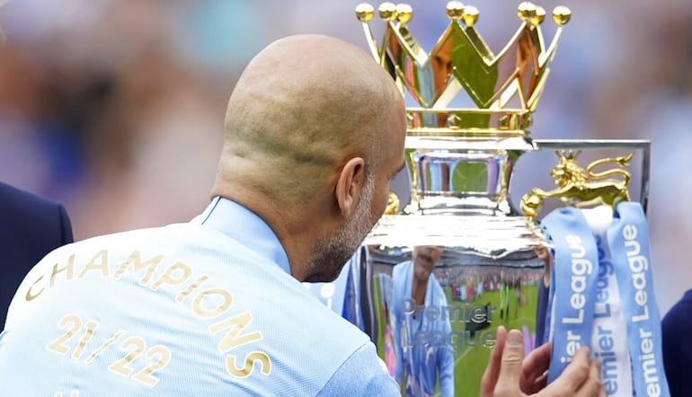 Premier League trophy Man City Haaland to join