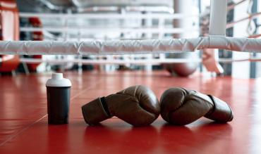 Boxing Ring And Boxing Gloves